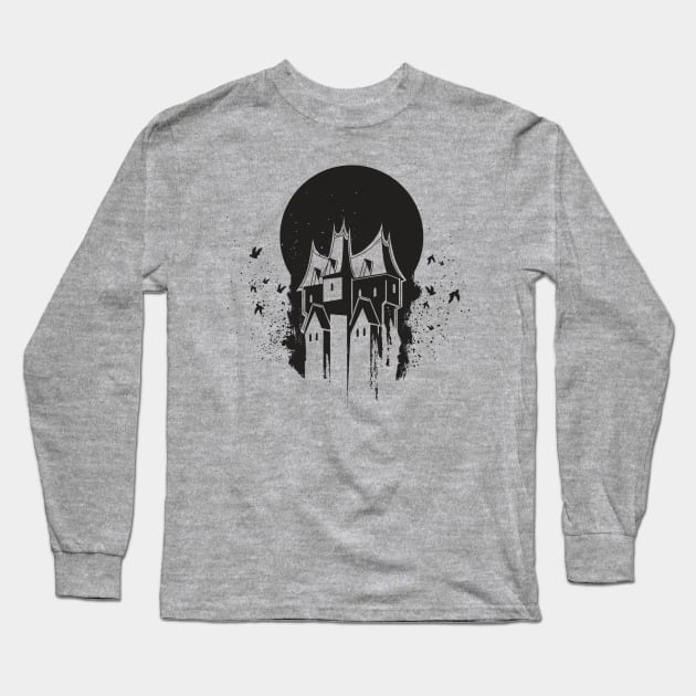 Halloween Castle Long Sleeve T-Shirt by obet619315